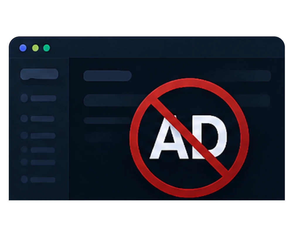 A clean, adless interface so you can focus on what matters.